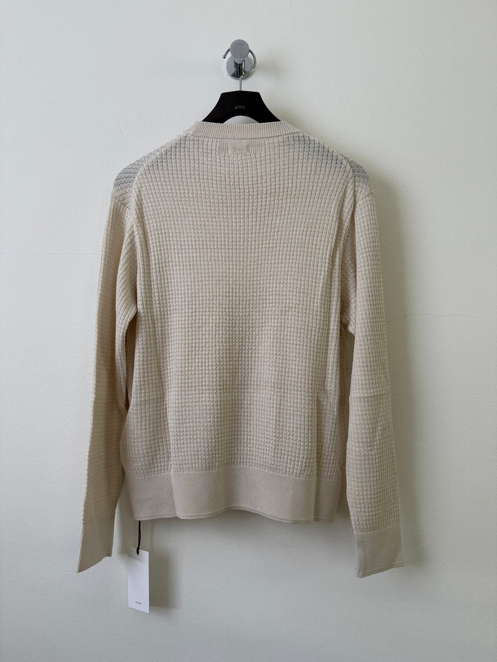 Hugh Waffle Knit Sweater in Silk
