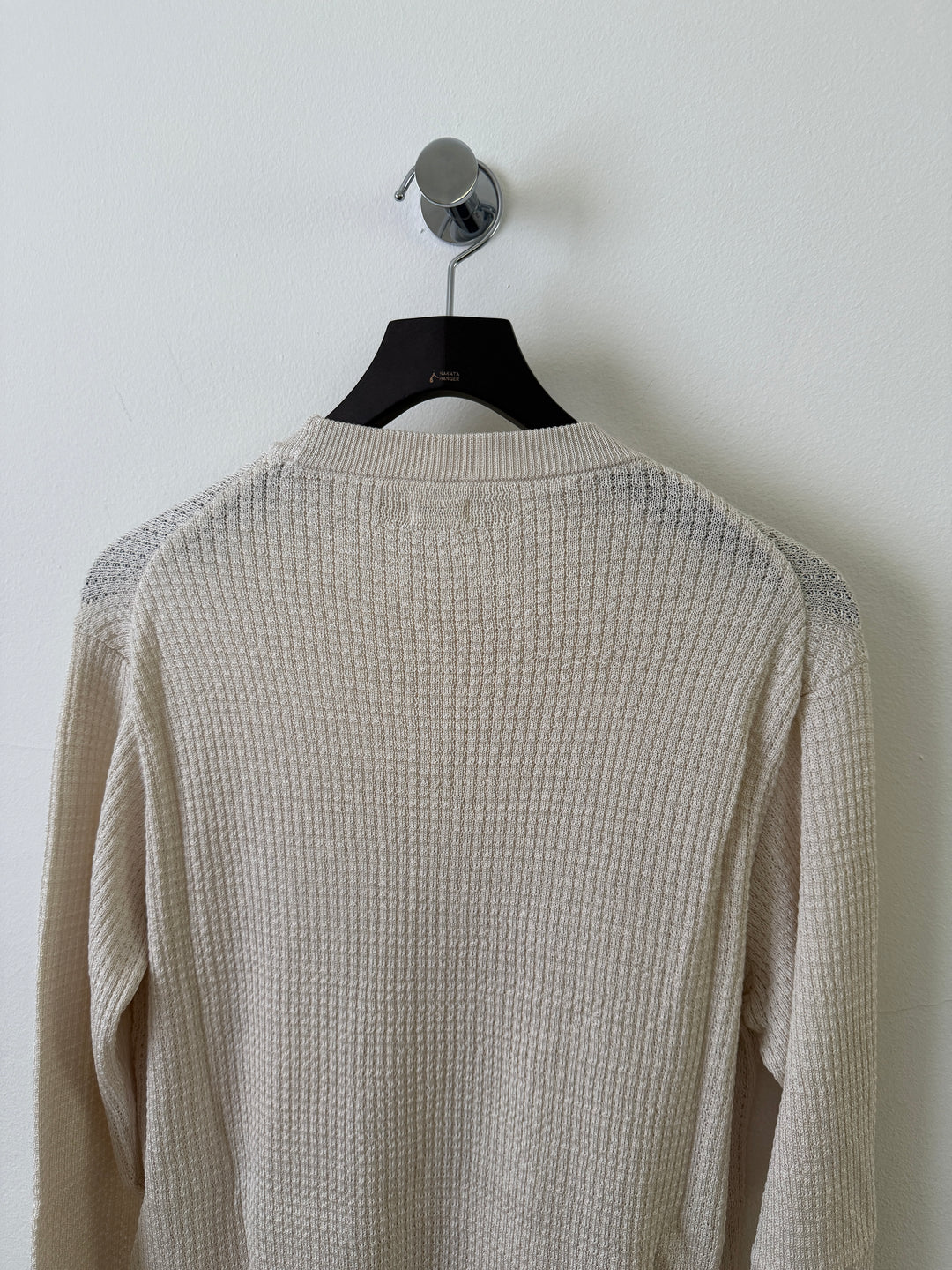 Hugh Waffle Knit Sweater in Silk