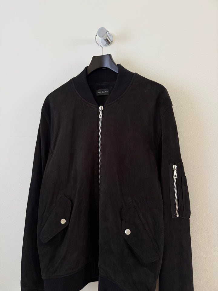 Black Suede Bogota II Bomber