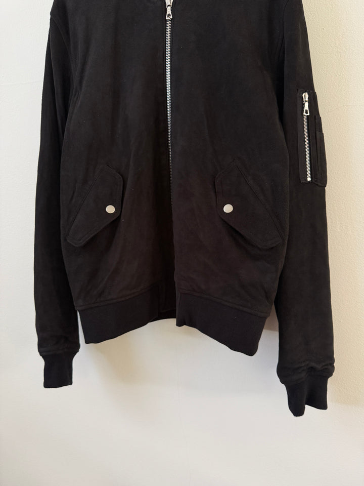 Black Suede Bogota II Bomber