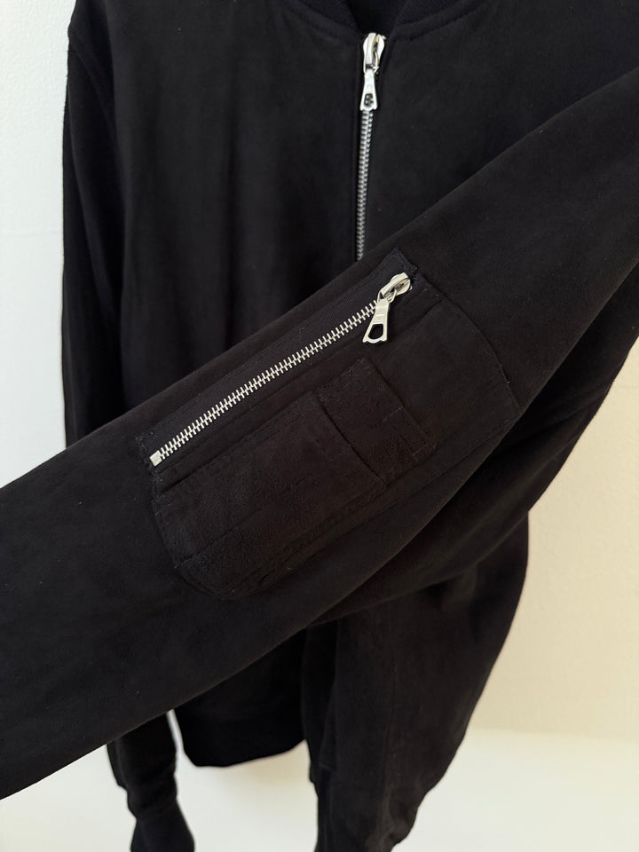 Black Suede Bogota II Bomber