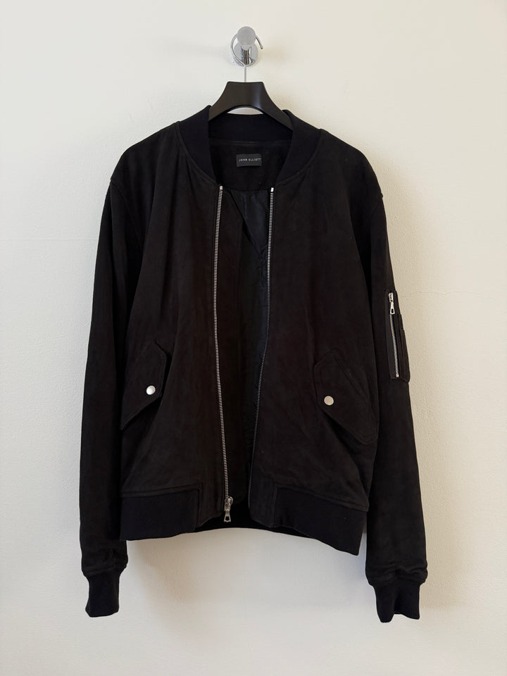 Black Suede Bogota II Bomber