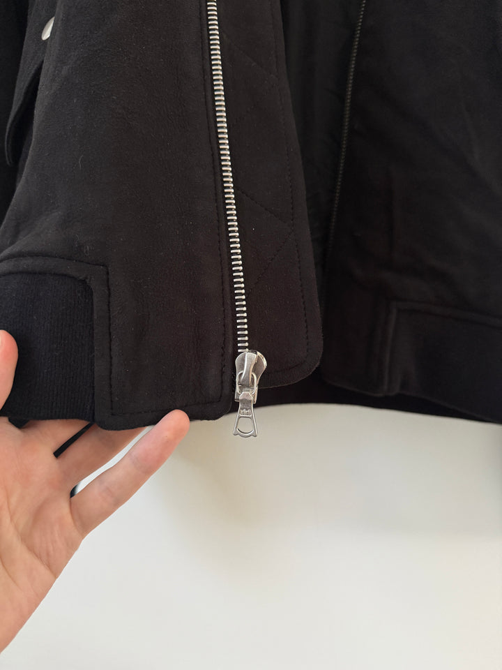 Black Suede Bogota II Bomber