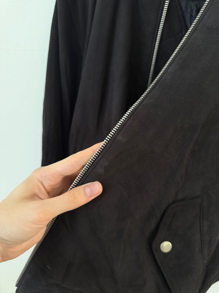 Black Suede Bogota II Bomber