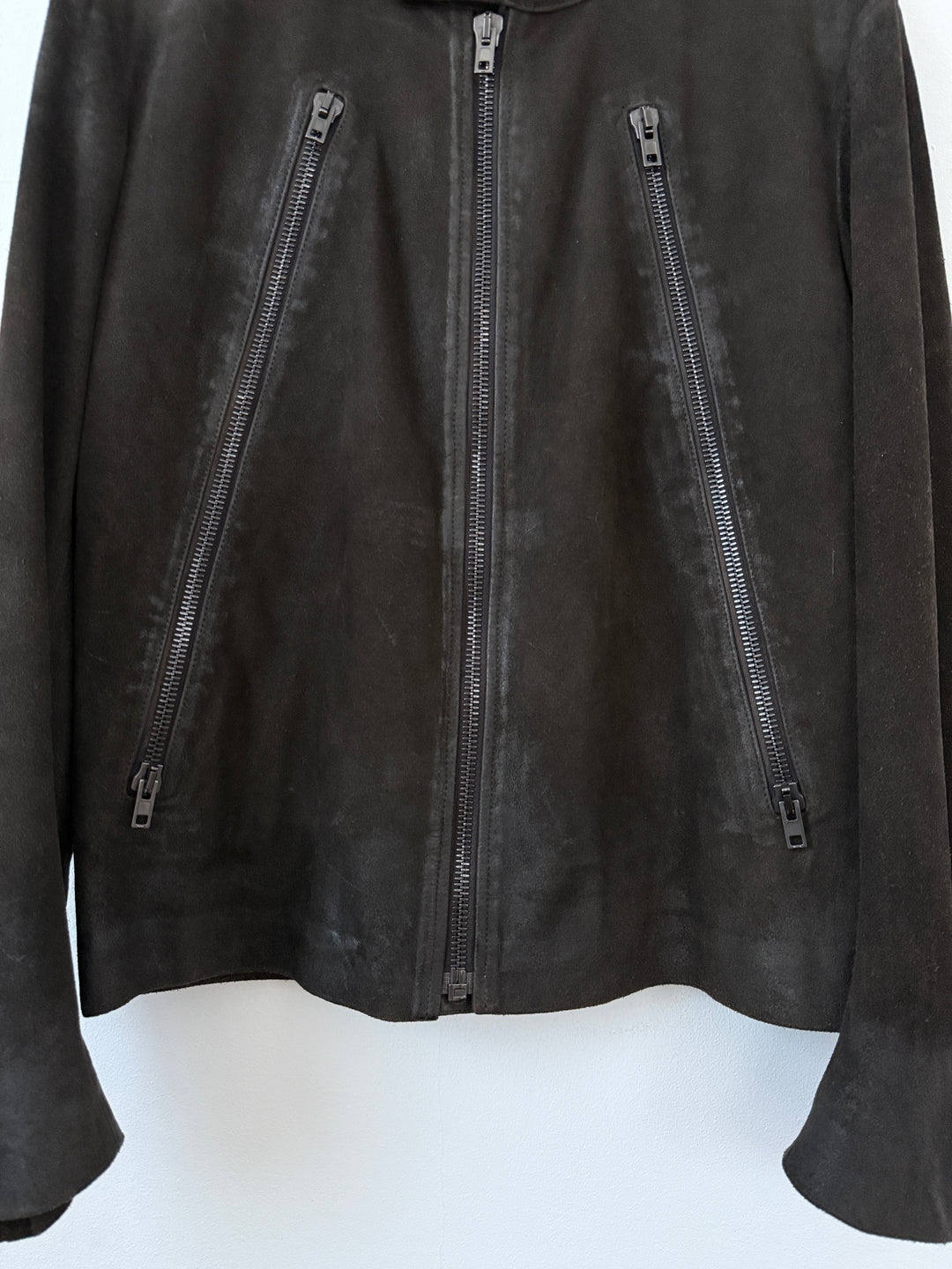 2014 5 Zip Leather Moto Jacket
