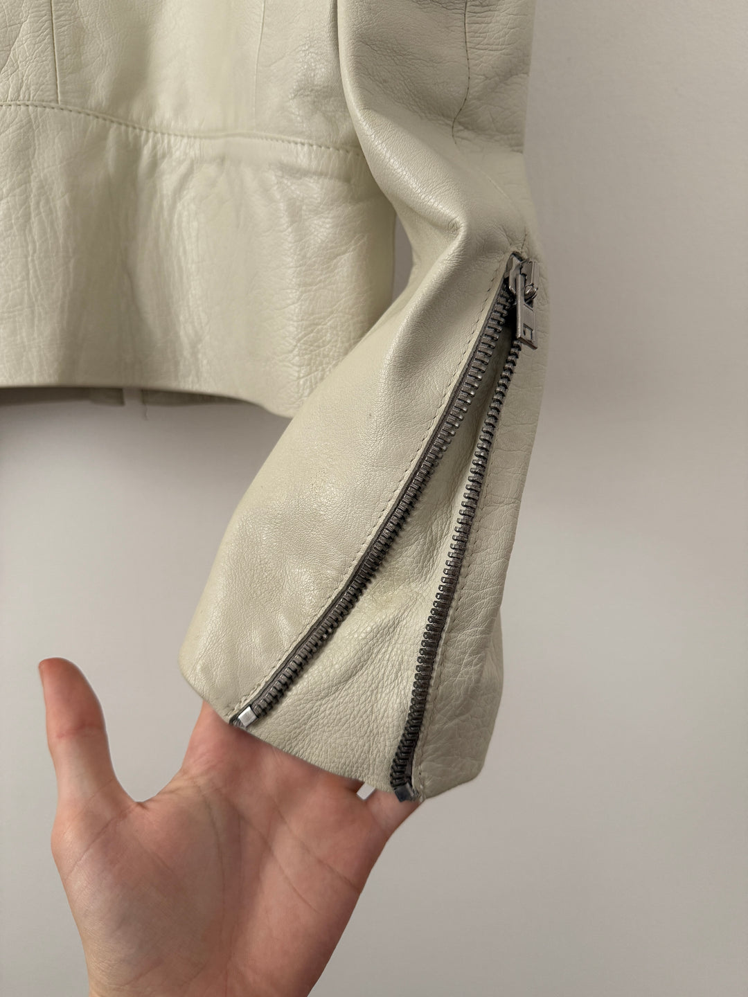 2007 5 Zip Leather Moto Jacket