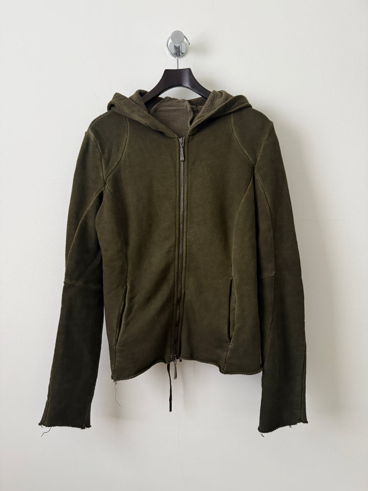 Olive Zip Up Hoodie
