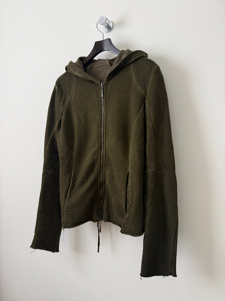 Olive Zip Up Hoodie
