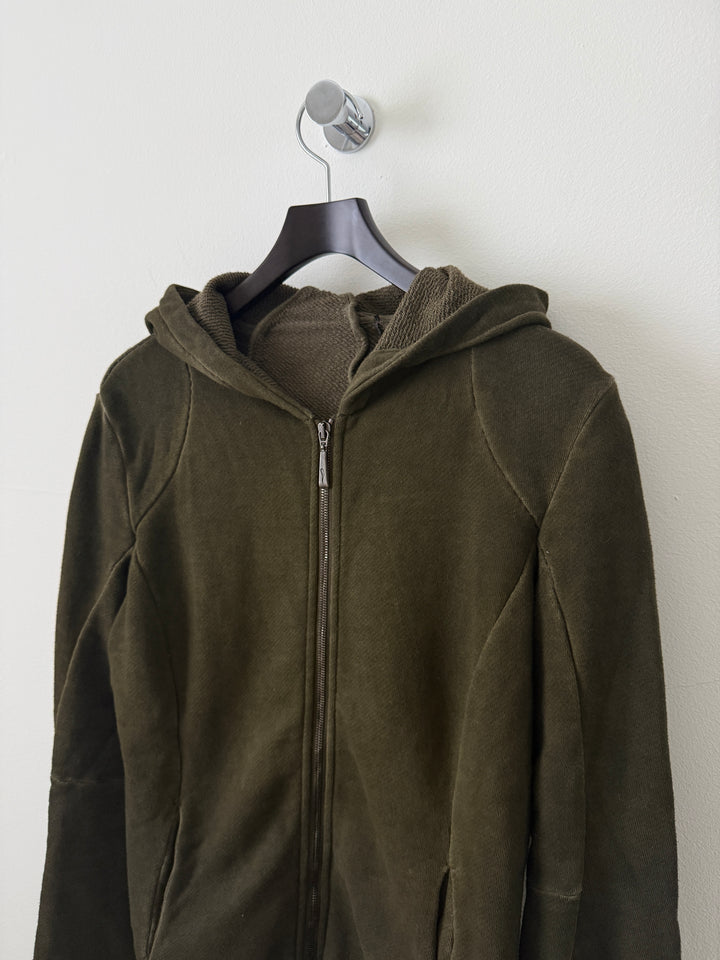 Olive Zip Up Hoodie