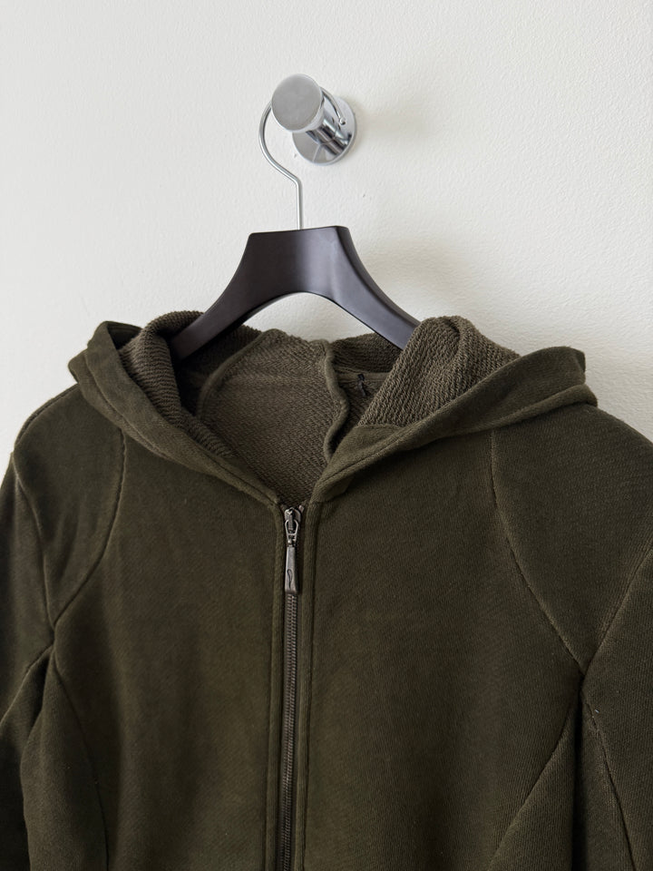 Olive Zip Up Hoodie
