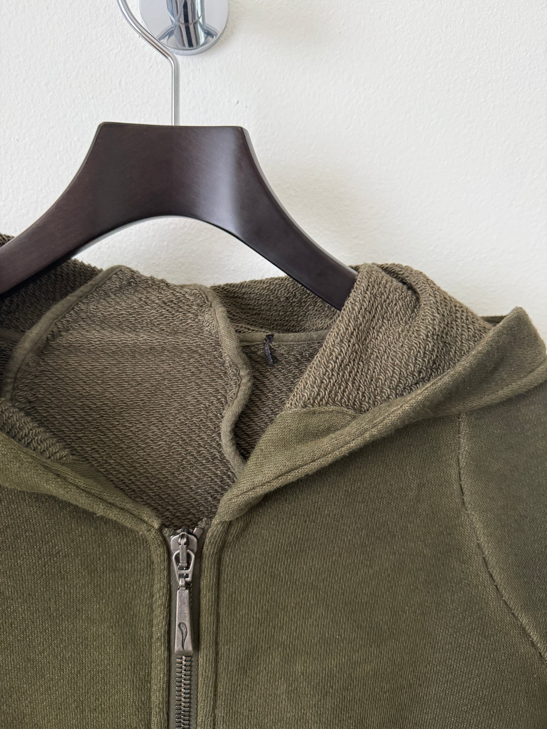 Olive Zip Up Hoodie