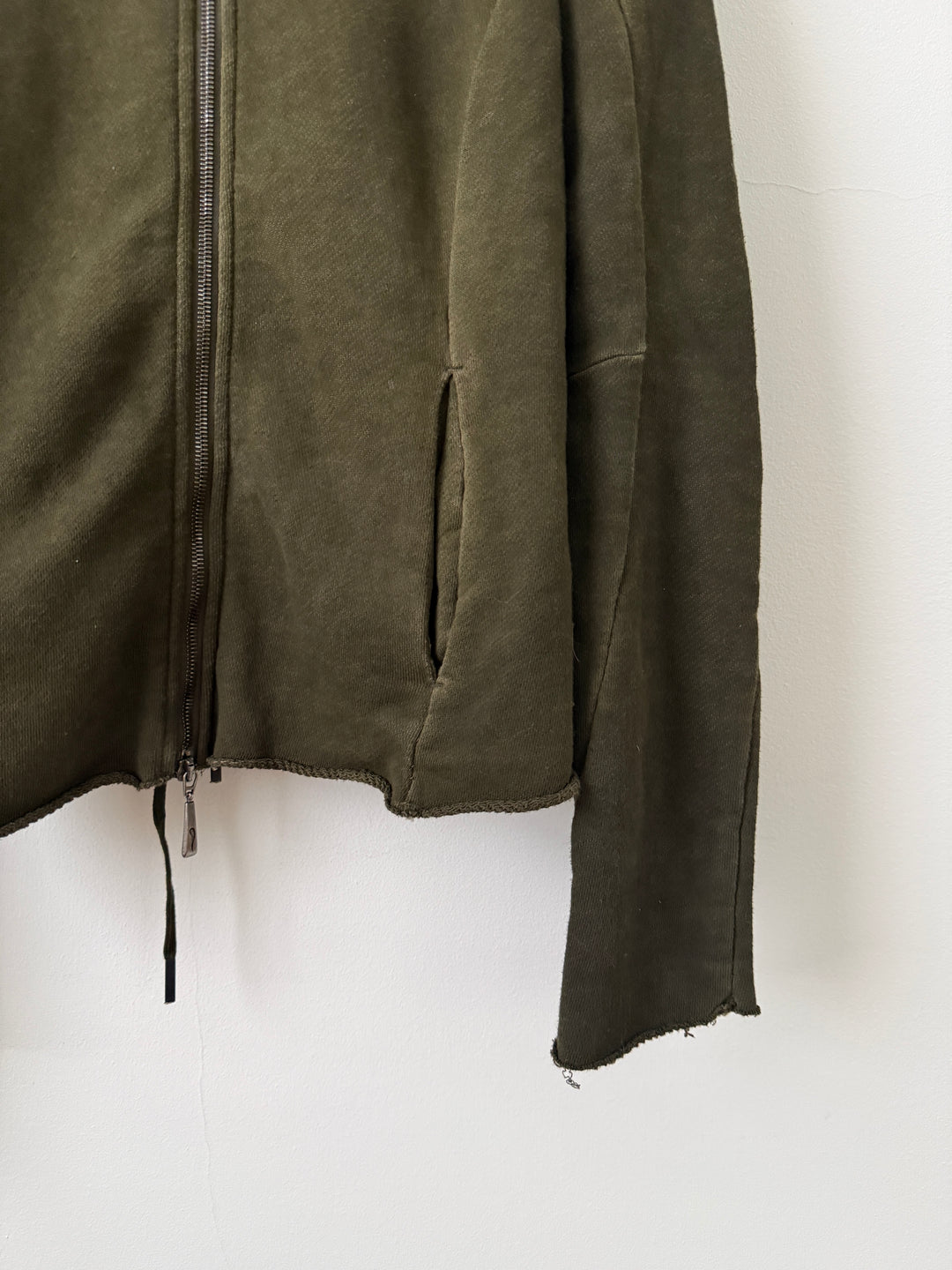 Olive Zip Up Hoodie