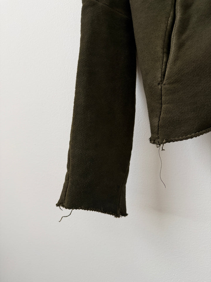 Olive Zip Up Hoodie