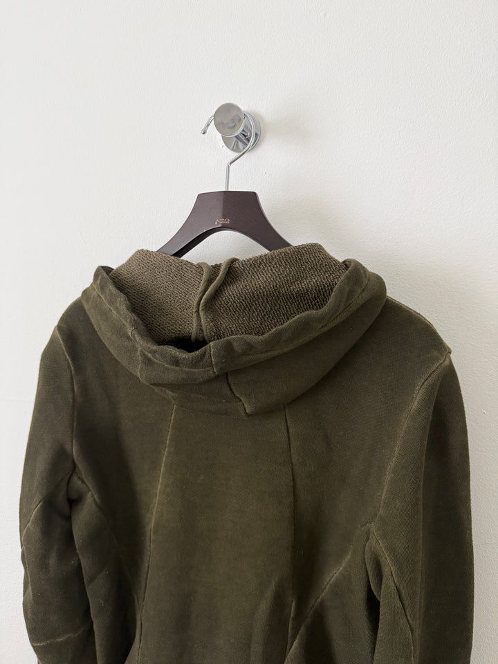 Olive Zip Up Hoodie