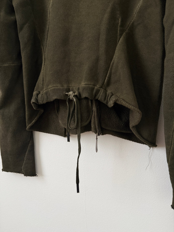 Olive Zip Up Hoodie