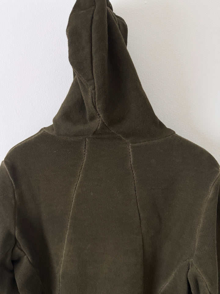 Olive Zip Up Hoodie