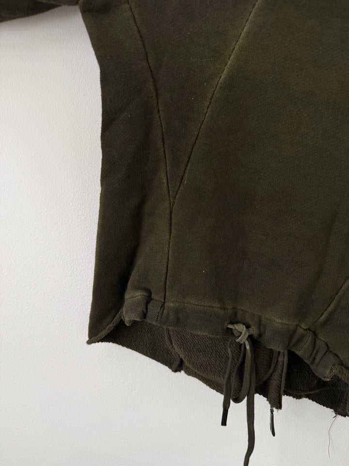 Olive Zip Up Hoodie