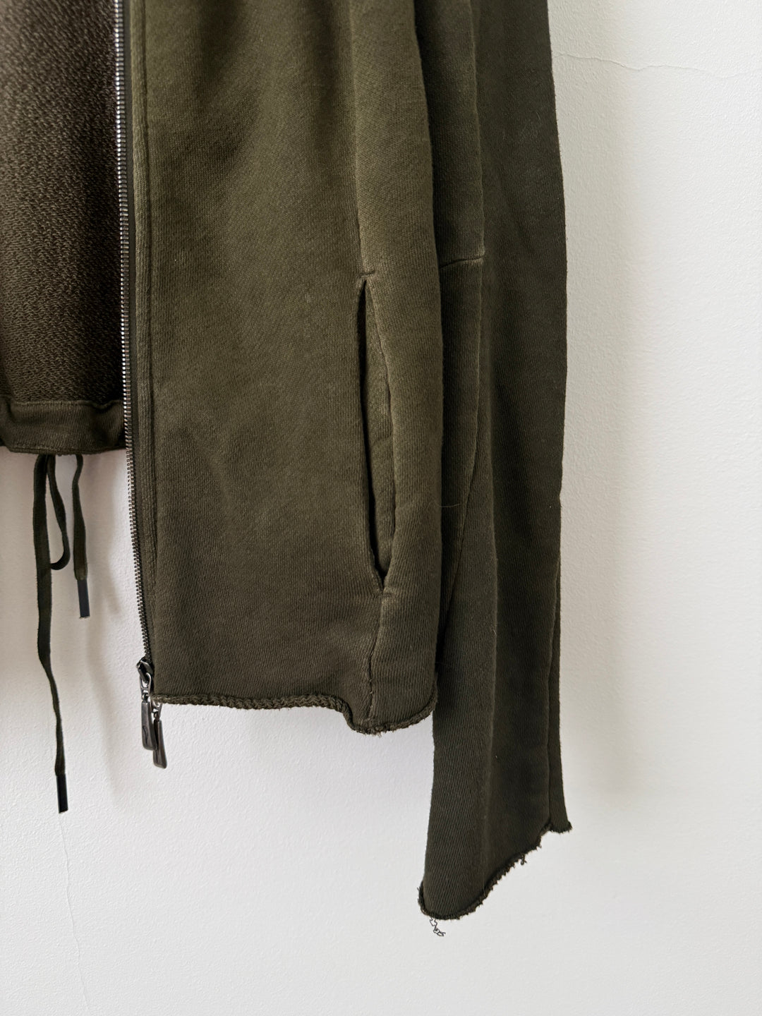 Olive Zip Up Hoodie