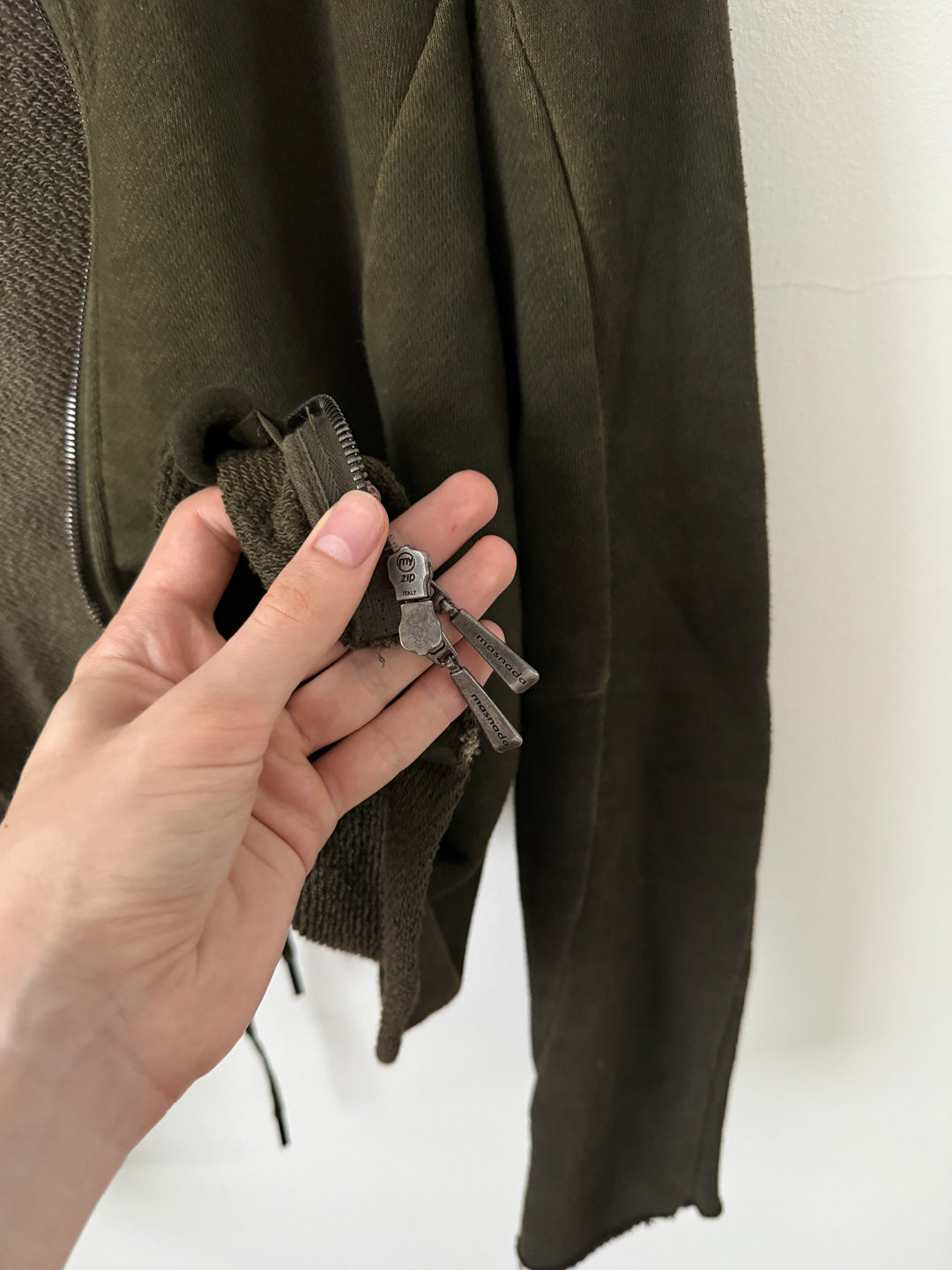 Olive Zip Up Hoodie