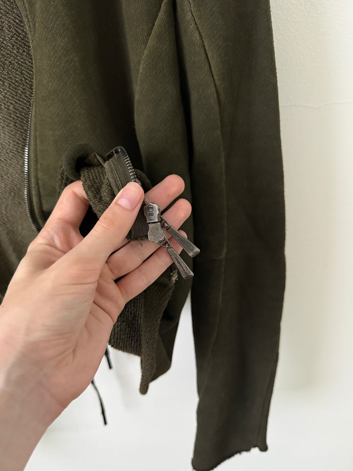 Olive Zip Up Hoodie