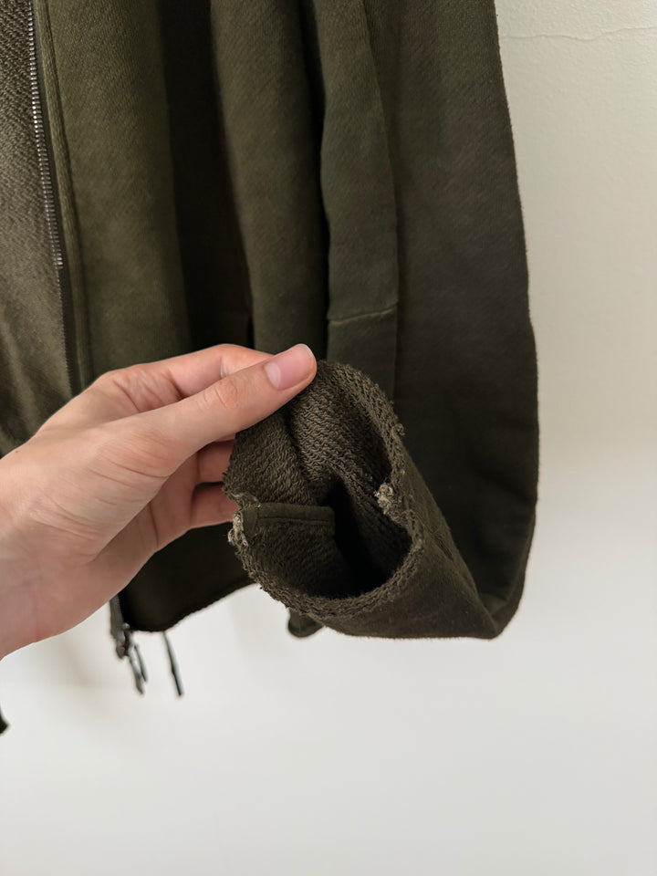 Olive Zip Up Hoodie