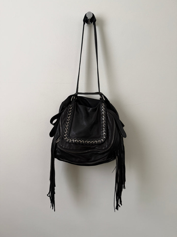 Leather Fringe Bag