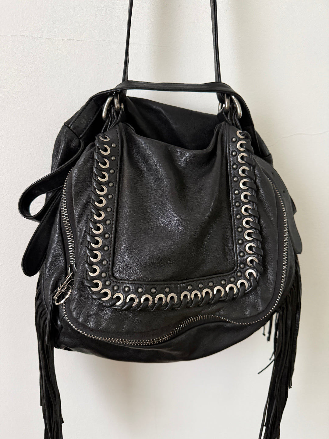 Leather Fringe Bag