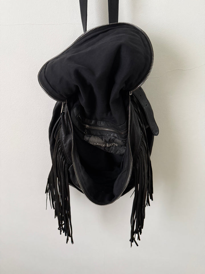 Leather Fringe Bag