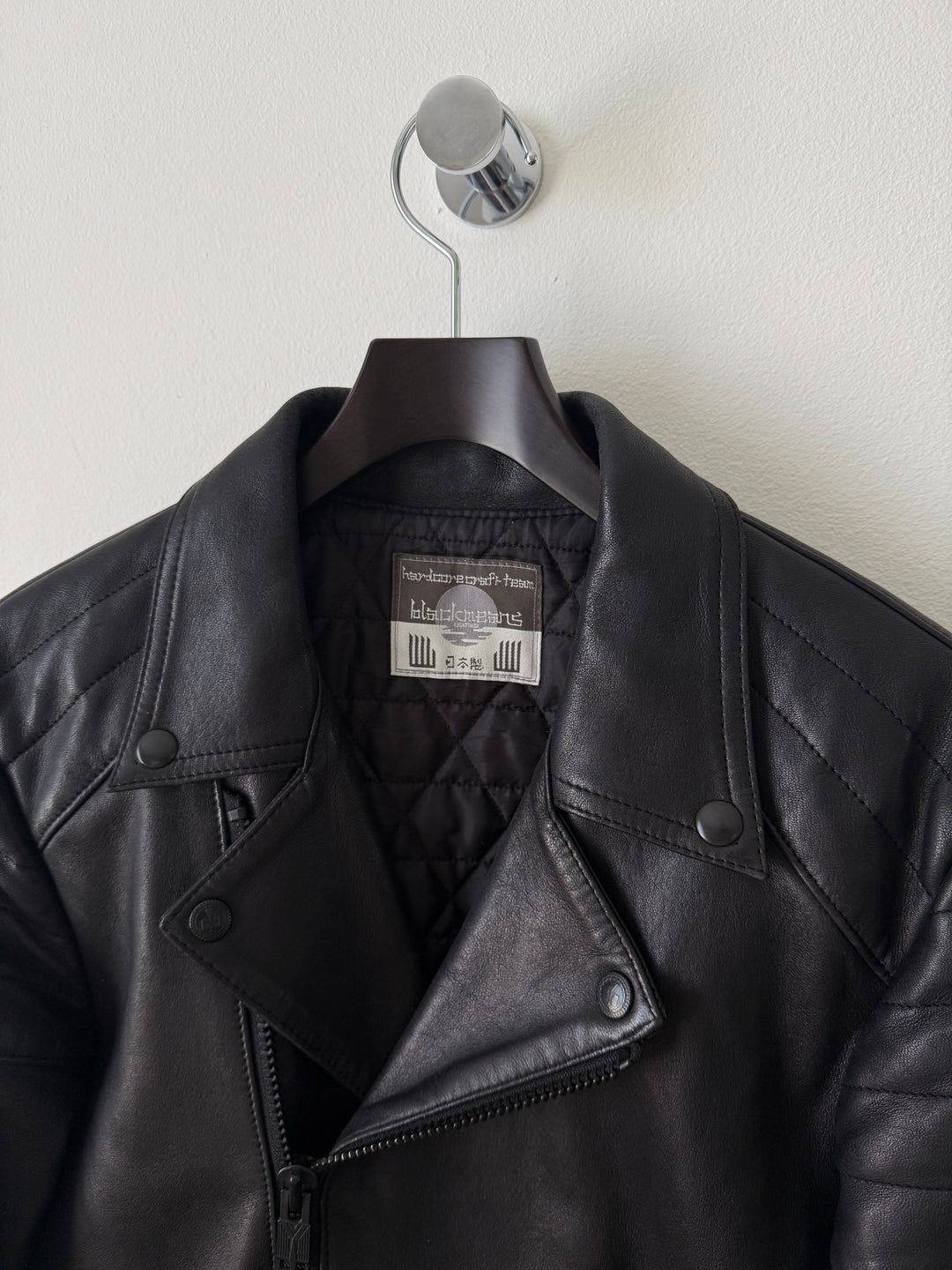 Padded Sheepskin Leather Double Rider Moto Jacket