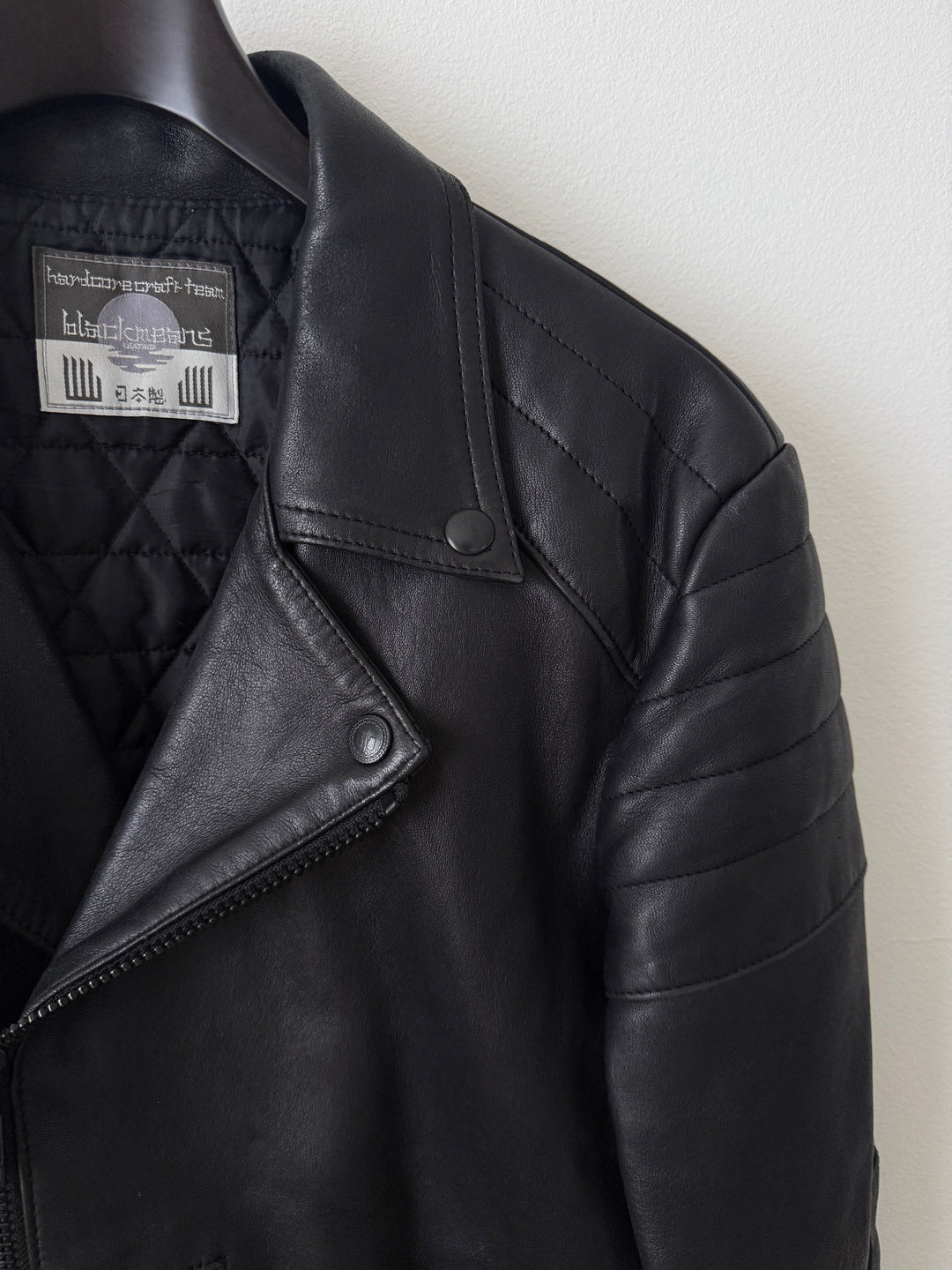 Padded Sheepskin Leather Double Rider Moto Jacket