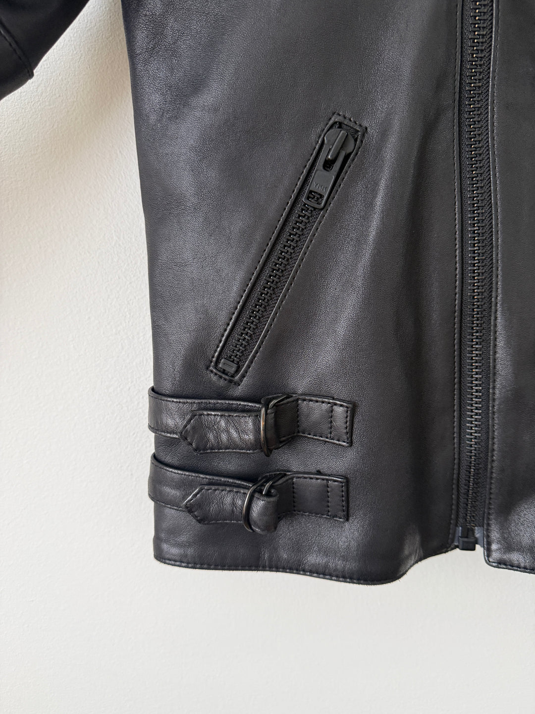 Padded Sheepskin Leather Double Rider Moto Jacket