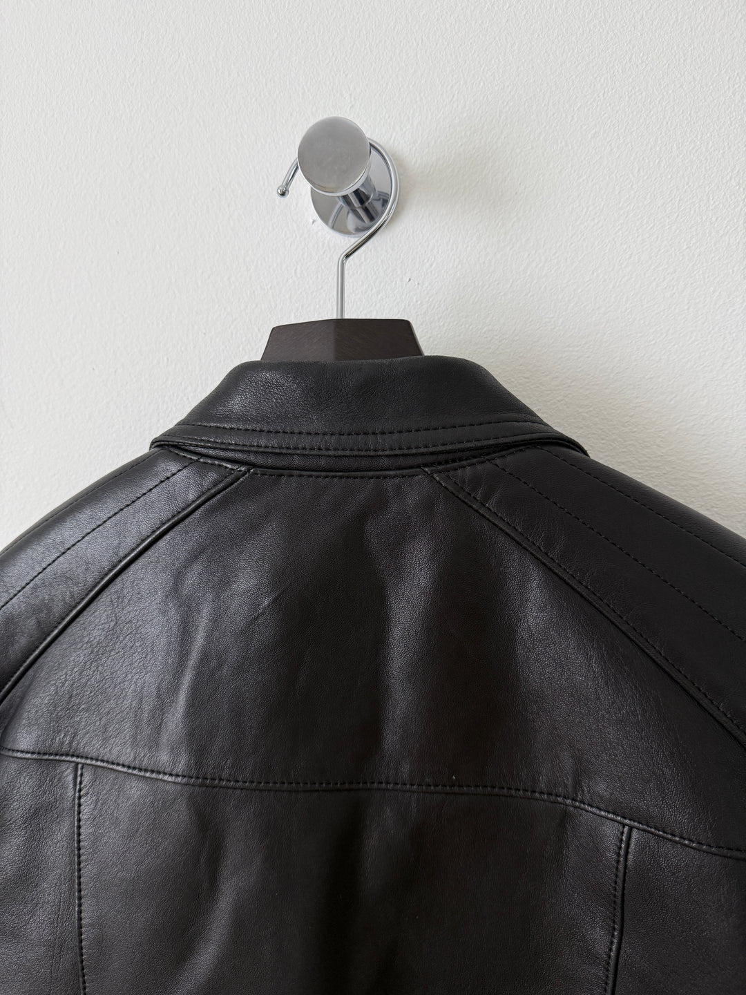 Padded Sheepskin Leather Double Rider Moto Jacket