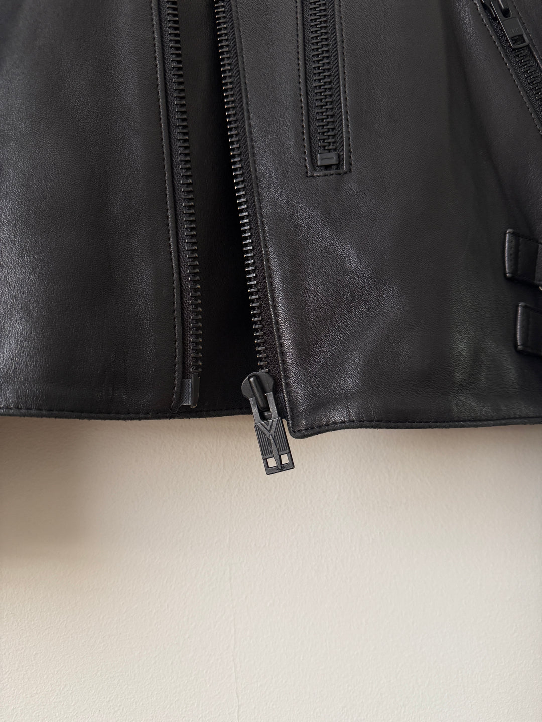 Padded Sheepskin Leather Double Rider Moto Jacket