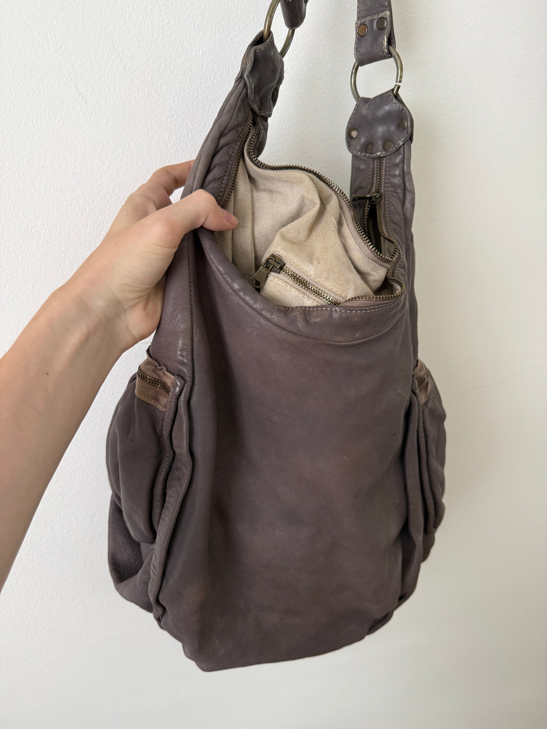 Leather Hobo Bag