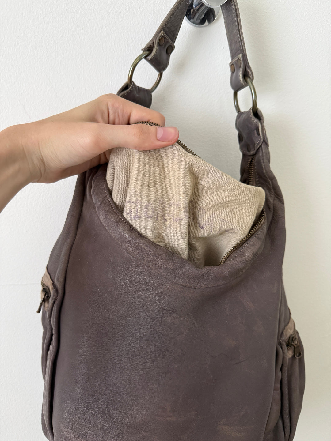 Leather Hobo Bag