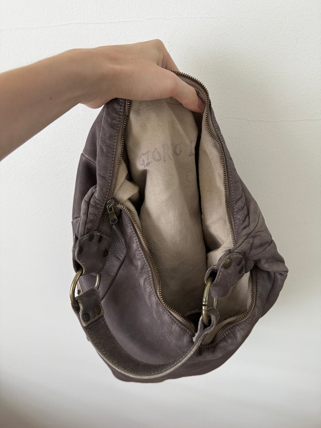 Leather Hobo Bag