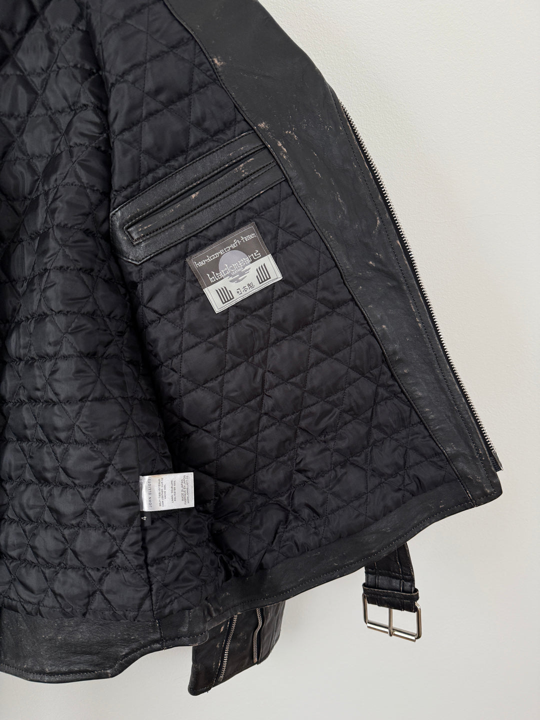 Yuji Rider Distressed Leather Moto Jacket