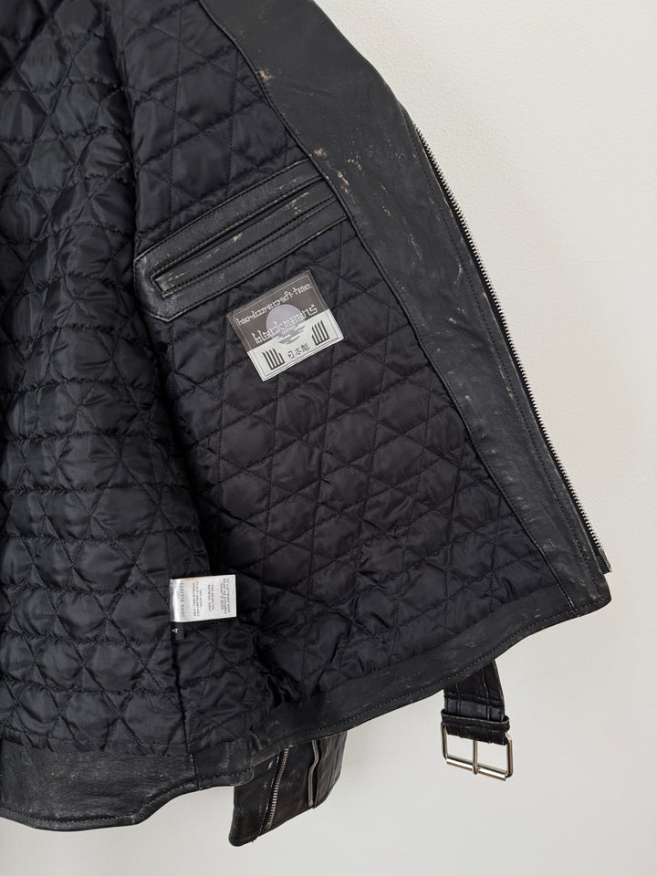 Yuji Rider Distressed Leather Moto Jacket