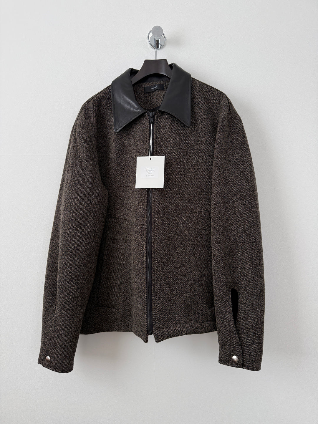 Relaxed Jacket in Wool/Leather