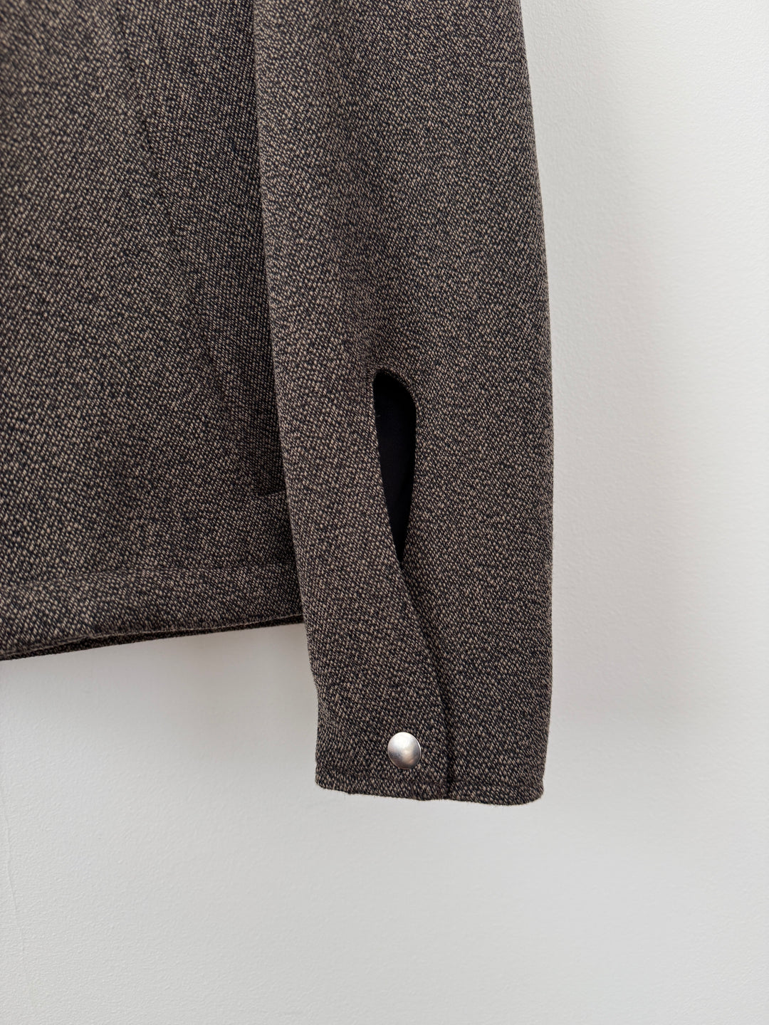 Relaxed Jacket in Wool/Leather