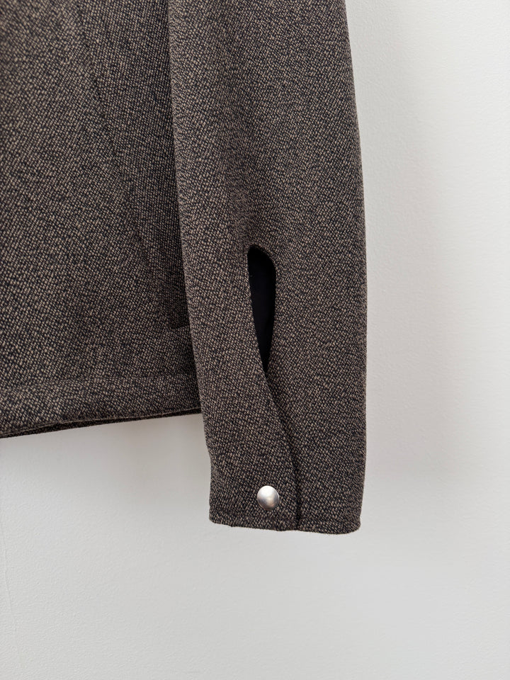 Relaxed Jacket in Wool/Leather