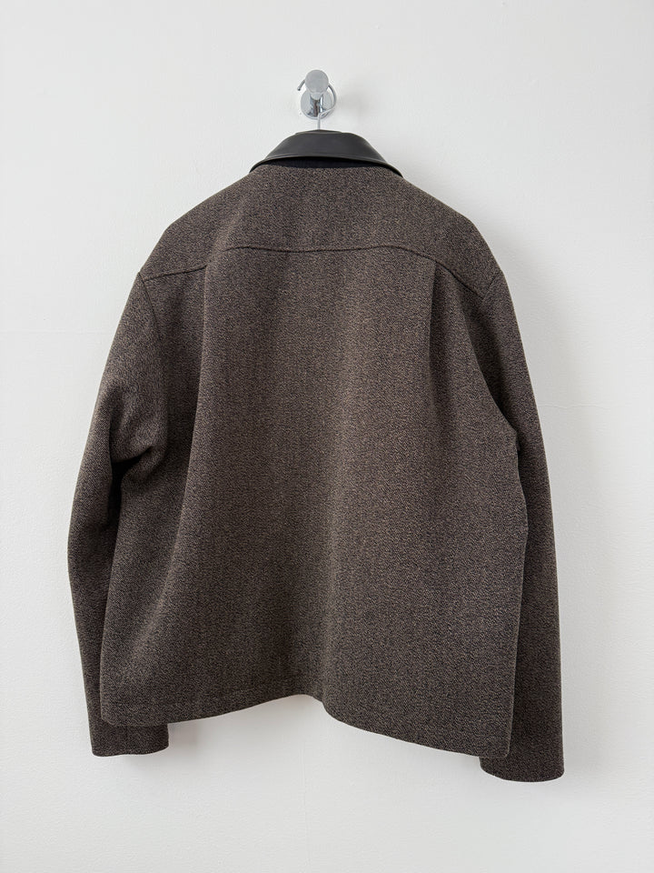 Relaxed Jacket in Wool/Leather