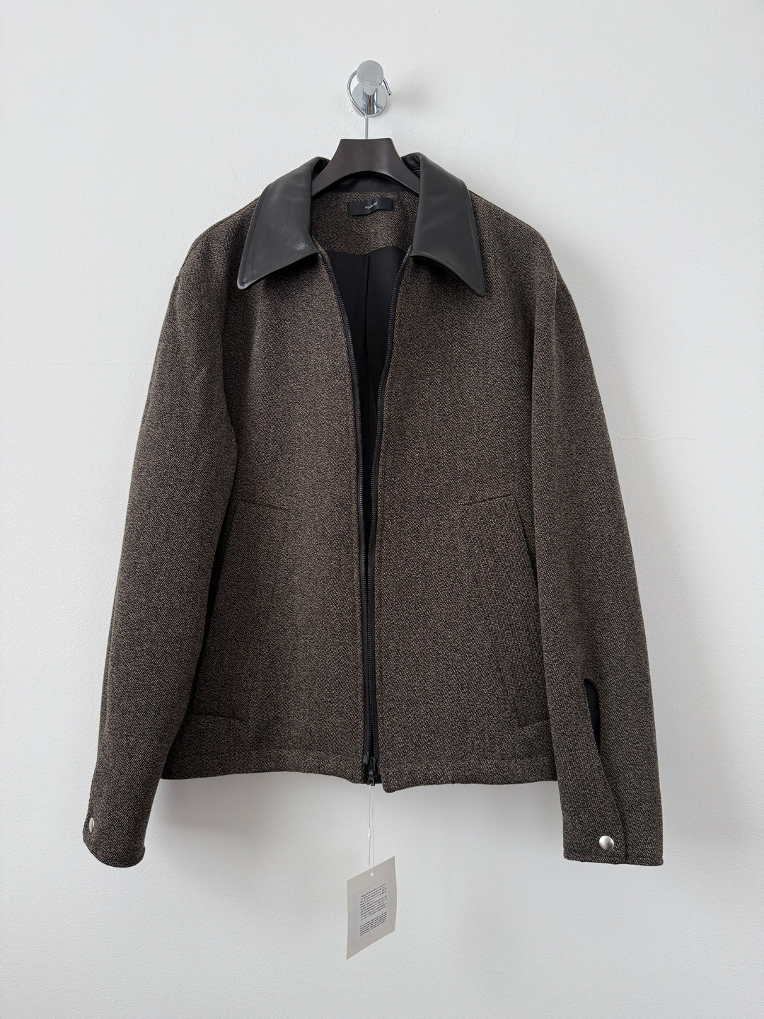 Relaxed Jacket in Wool/Leather