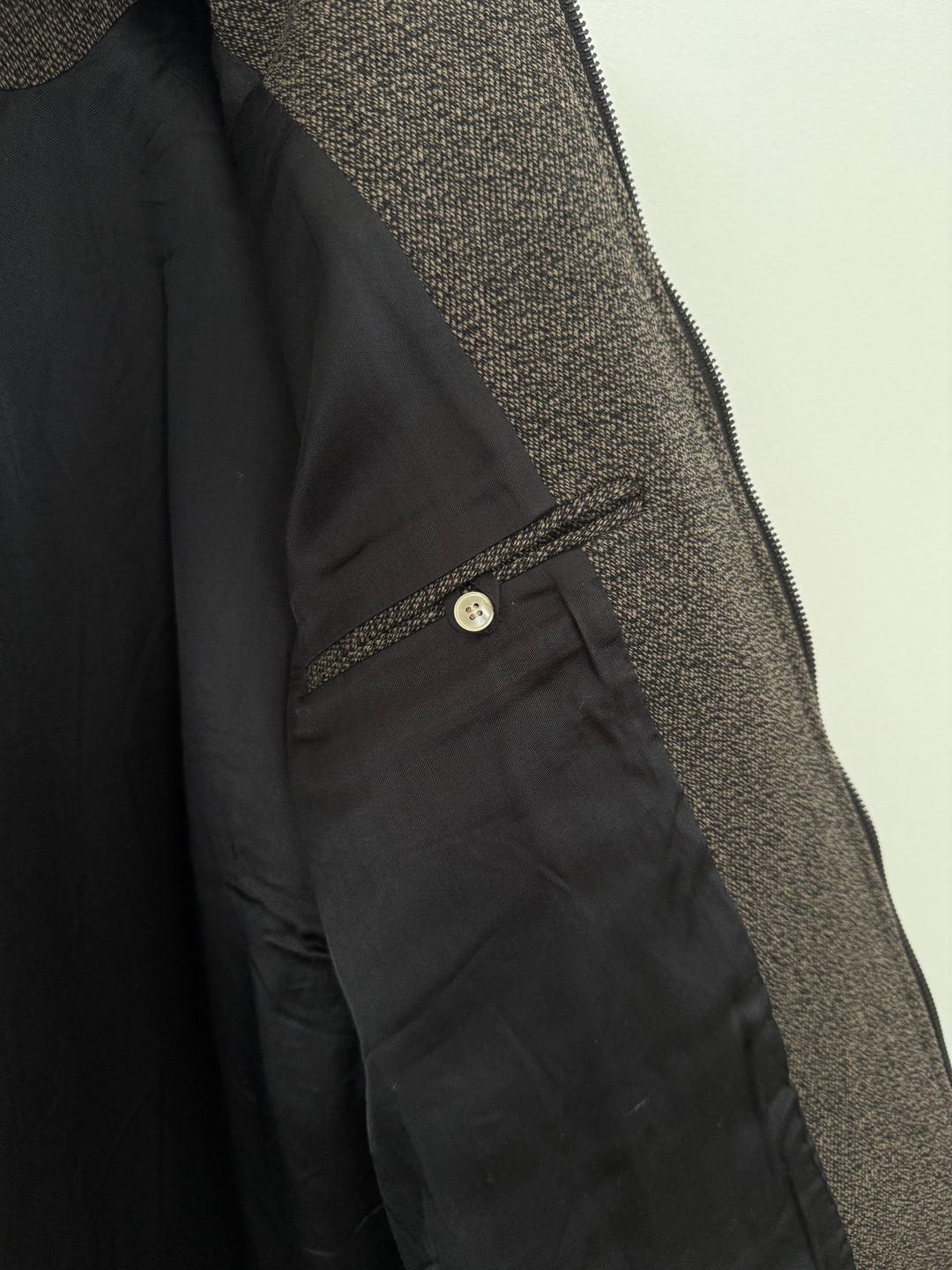Relaxed Jacket in Wool/Leather