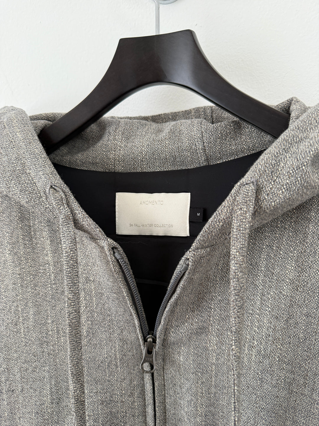 Wool Tweed Hooded Jumper