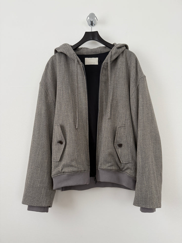 Wool Tweed Hooded Jumper