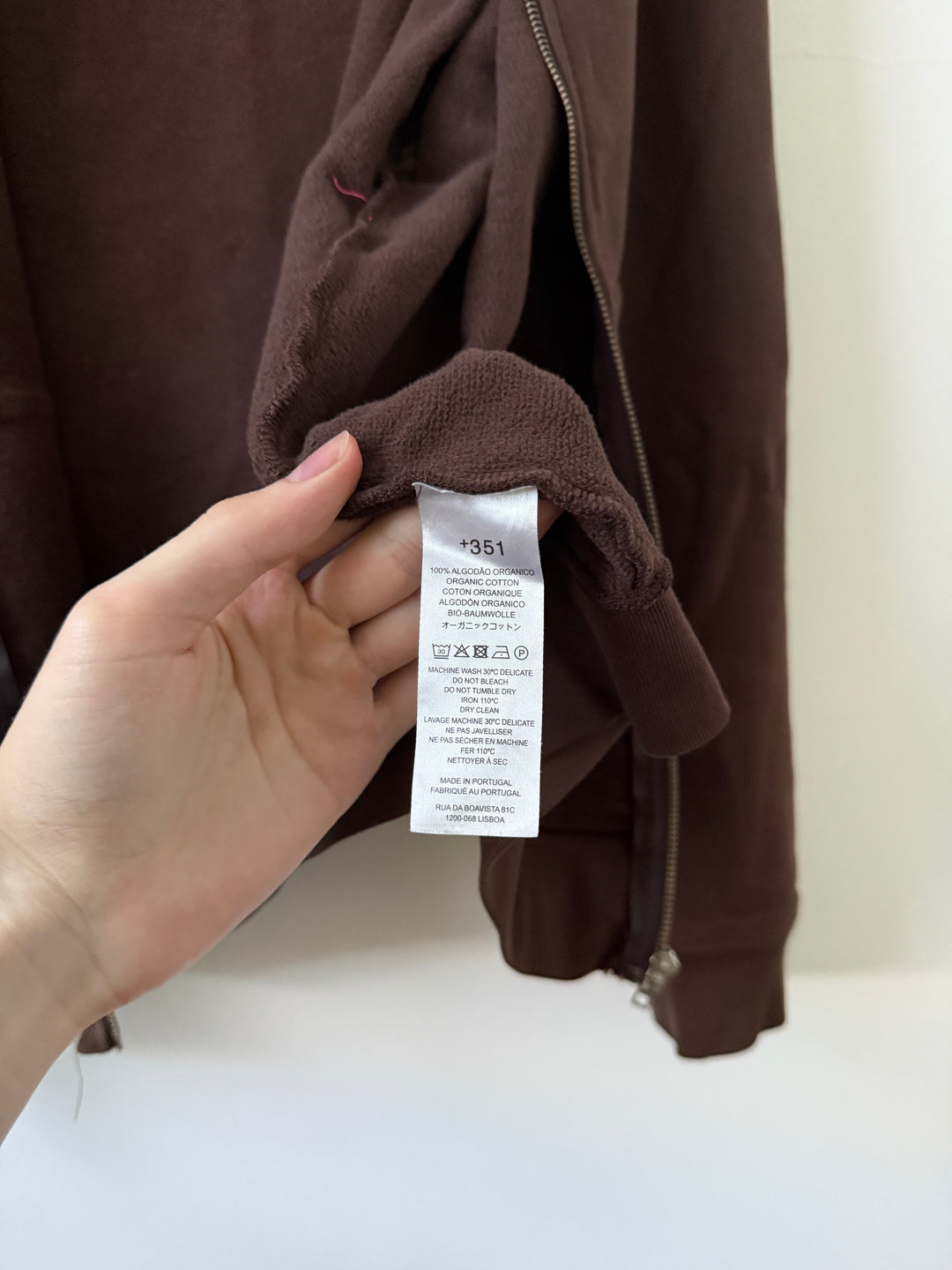 +351 Cotton Zip Up Hoodie