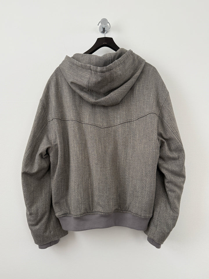 Wool Tweed Hooded Jumper