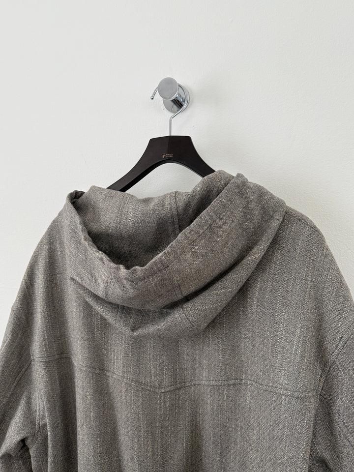 Wool Tweed Hooded Jumper