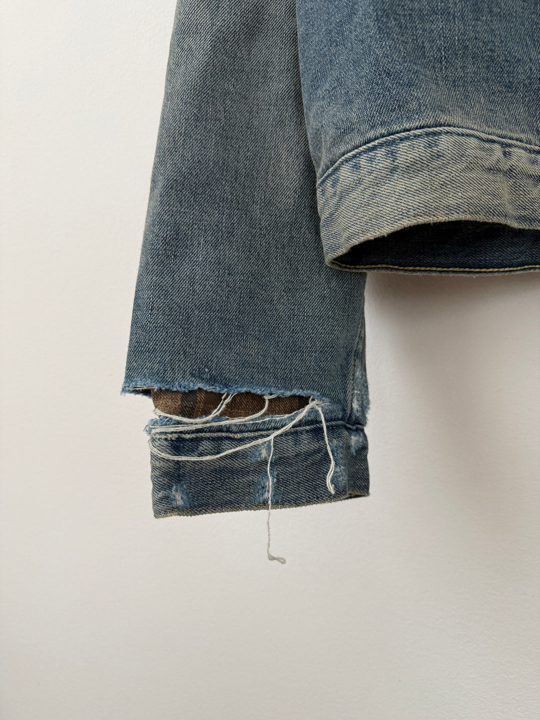 Distressed Lined Denim Jacket